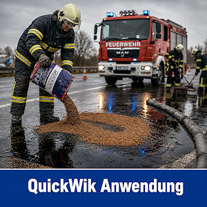 QuickWik Anwendung bei ausgelaufenem &Ouml;l
