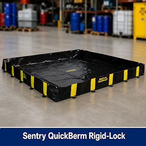 QuickBerm Auffangsystem f&uuml;r Gabelstapler und LKW