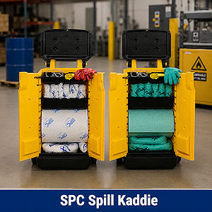 Spill Kaddie mit &ouml;lbindenden Bindevliesen
