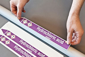 Einzel-Rohrmarkierer auf Tr&auml;germaterial