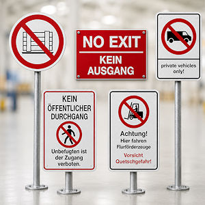 Verkehrsschilder f&uuml;r Hallen und Firmengel&auml;nde