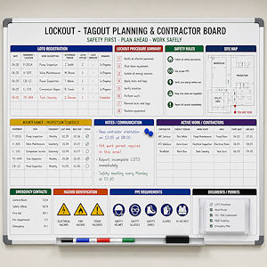 Contractor Board f&uuml;r Lockout-Tagout