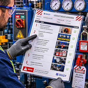 Lockout-Tagout-Prozedur f&uuml;r Maschinen und Anlagen