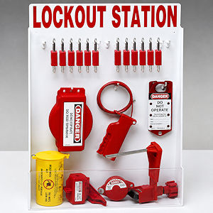 Gro&szlig;e offene Lockout-Station