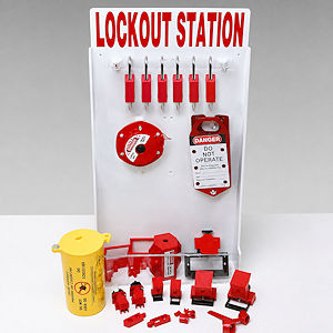 Kleine offene Lockout-Station zur Wandmontage