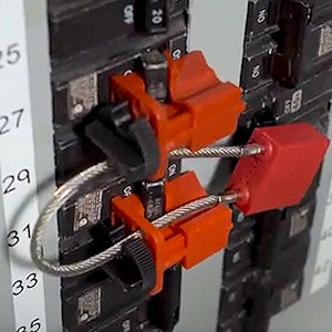 Lockout-Verriegelung mit Kennzeichnung