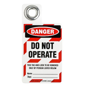 Warnanh&auml;nger DANGER DO NOT OPERATE