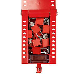 Lockout-Box mit transparentem Sichtbereich