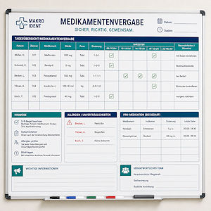 Whiteboard f&uuml;r Pflege- und OP-Planung