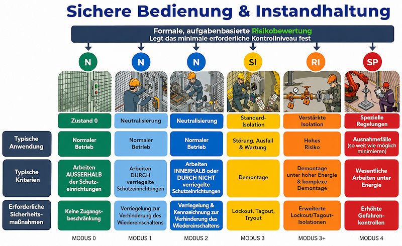 Betriebs- und Wartungsmodi nach DIN EN 17975