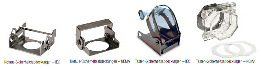 Tasten- und Notaus-Verriegelungen IEC + NEMA Tasten-Verriegelung