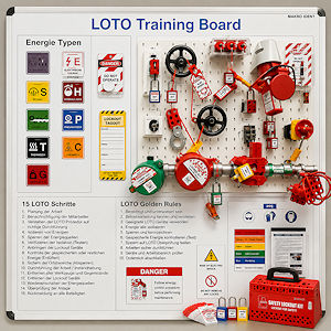 LOTO Trainingsboard mit Verriegelungen