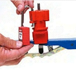 Ventilabsperrung mit Haken