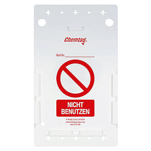 Chemtag Halter mit Warnhinweis Nicht benutzen
