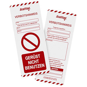 Scafftag Verbotsschilder