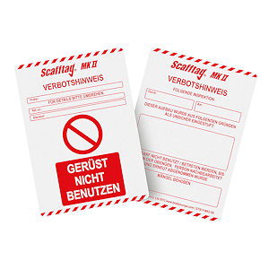 Scafftag MK2 Verbotsschild