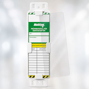 Gesch&uuml;tztes Einsteckschild f&uuml;r Scafftag Einsteckschilder