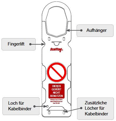 Scafftag-Halter zur Sicherheit für Gerüste