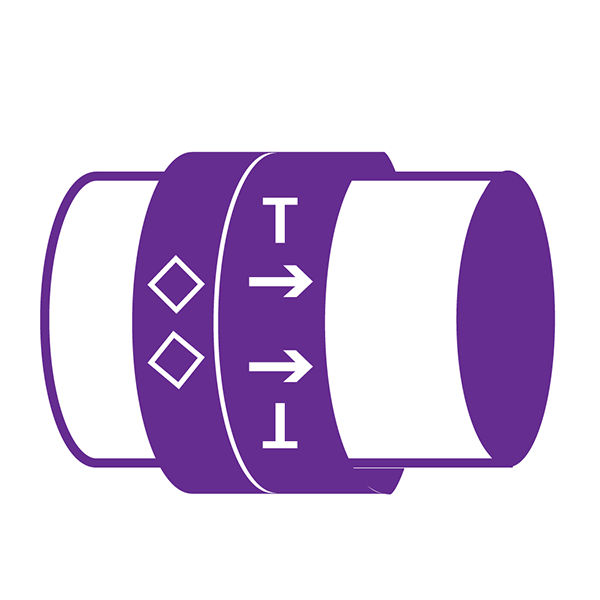 Rohrmarkierung CLP-Rollenform